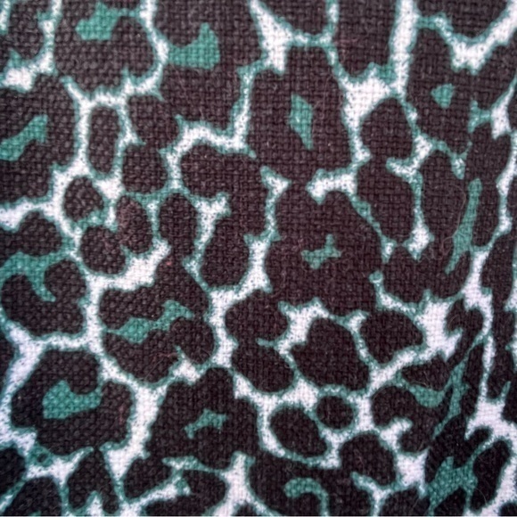 J. Crew Black Green Leopard Cheetah Animal Print Sheath Dress 2‎ Excellent - Picture 10 of 12